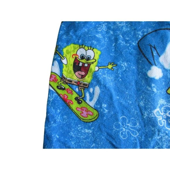 Sponge Bob Extreme Pants Snowboard Twin Size Flannel Top Flat Sheet GUC - Picture 6 of 13